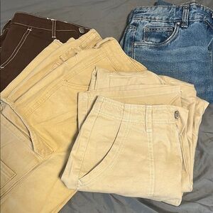Assorted Jeans Collection - Blue, Brown, Tan